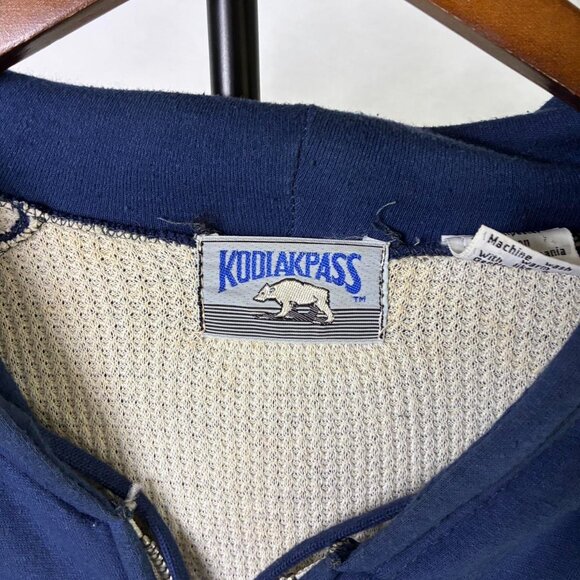 Vintage Kodiak Pass Blue Thermal Lined Zip Up Hoodie - Picture 2 of 4